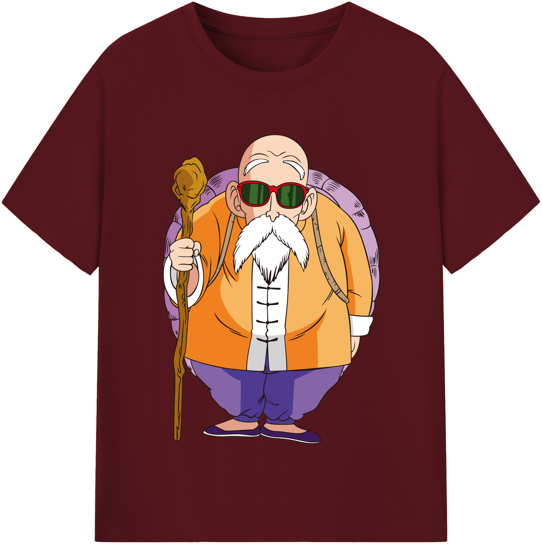 （画像用） ドラゴンボール 亀仙人（かめせんにん） DRAGON BALL Master Roshi Kame Sennin 綿100％半袖Tシャツ（フロントプリント）
